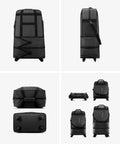 LUGGEX expandable rolling travel duffel bag, black 55L–113L with spinner wheels