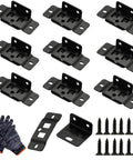 Heavy Duty Stainless Steel Quick Fitting Furniture Corner Brackets Set With Screws L Shape Right Angle Connectors 10 Pieces