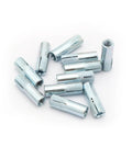 Knurled Drop In Anchors One Quarter Inch Twenty Thread For Solid Concrete Internal Forced Expansion Carbon Steel Zinc Plated Silver 50 Pieces