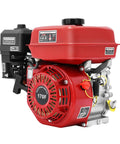 212cc Gas Powered Engine 7.5HP 3000W 4 Stroke Pull Start Motor With Horizontal Shaft, red air-cooled single cylinder
