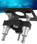 Heavy Aluminum Router Table For Tenoning And Grooving Black Woodworking Fence Jig showing detail of precision components.