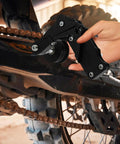 Super Smooth Ride With This Heavy Duty Motorcycle Chain Tensioner Kit Featuring Durable Aluminum Alloy Roller Guide Designed For Safe And Effortless Riding On Your Bike Today, black chain guide installed on dirt bike