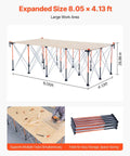 Portable Folding Workstand For Garage And Workshop Built Tough With 6000 Lbs Capacity, Collapsible Frame, No Assembly Required