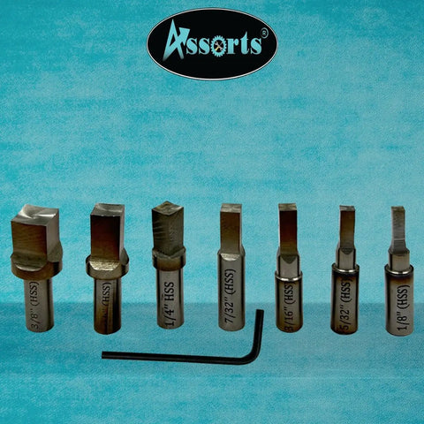 Various Imperial Square Broaches from Rotary MT2 Broach Tool Holder With Square Broach Set Imperial Includes Complete Kit Pro Grade