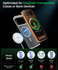 iPhone with 2 Pack 25W Magnetic Wireless Charger Pad For iPhone 14 15 16 17 Pro Max MagSafe Qi 2.2 Fast Charge For Galaxy