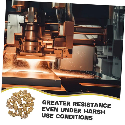 Industrial machine using Grease Fitting All-In-One Kit with 60 Pieces 1/4-28 SAE for lubrication under harsh conditions