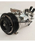 AC Compressor For Nissan Qashqai J11 Espace V Grand Scenic Kadjar AC Cooling Pump with black pulley and hydraulic ports.