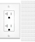 100 Pack 20 Amp 125 Volt Tamper Resistant Electrical Wall Outlets Heavy Duty Duplex Receptacles with Safety Shutters.
