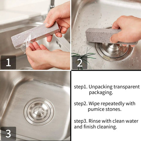 48 Pack Pumice Sticks For Cleaning Tiles And Surfaces Quickly Remove Hard Water Rings Rust Lime Scale Stains And Grime Without Scratches From Kitchen Oven Stove Bathroom Toilet Pool Spa And Outdoor Cleaning, sink cleaning steps