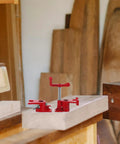 Heavy Duty Half Inch Woodworking Pipe Clamps With Rubber Protection Sleeve Quick Grip Vise For Frame Assembly on wooden surface.
