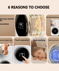 Image displaying features of No Sweat Drying On This Dual Chamber Underwear Washer And Dryer 3.5L Self Cleaning Drum with smart touch interface.