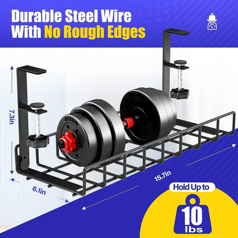 Under Desk Cable Management Tray With Clamp No Drill No Screws No Tools Needed No Damage To Desk Easy Install Wire Organizer