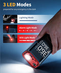 On The Go Cordless Tire Inflator Portable Air Compressor 150 PSI featuring 3 LED light modes for emergencies