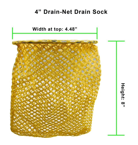 Disposable Floor Drain Strainers 4 Inch 20 Pack For Restaurants Drain Socks That Catch Food Debris And Trash Prevent Clogs