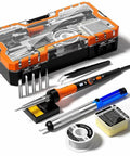 Pro Grade Soldering Kit With 60W Soldering Gun And Ceramic Heater, 12 In 1 Tool Set, Adjustable 200 to 450 C, Includes Tip, Solder Wire