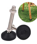Built Like A Tank Adjustable Leveling Feet With Swivel Base For Cabinets And Tables Smooth Non Slip Glide Pads on a sturdy base.