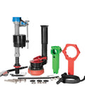 PerforMAX 2 Inch Everything Toilet Repair Kit with full replacement parts, includes valves, bolts, and seals for easy install.
