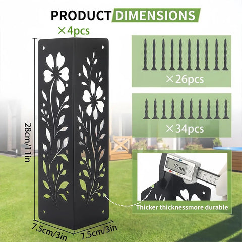 Rust Resistant Metal Corner Brackets Set Of 4 For Raised Garden Beds Built Tough Planter Frame Kit Edging And Support For DIY Outdoor Garden Backyard Vegetable Beds Prevents Tilting And Loose Corners