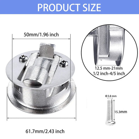 Product dimensions of Two Pack Flush Mount Boat Hatch Latch Handle In 316 Stainless Steel, showing sizes and details.