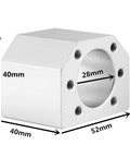 DSG16 ball nut housing with dimensions for Ball Screw SFU RM1605 400mm Anti Backlash Kit With Ball Nut Housing End Supports BK12 BF12 And Coupler