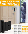 Heavy Duty 3 Inch Door Reinforcement Lock With 8 Screw Mounts That Withstands 800 Lbs Of Force Childproof Night Lock For Front Doors