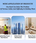 Applications of Heavy Duty Wire Spool Rack With Rolling Casters in engineering, urban, and home power distribution.
