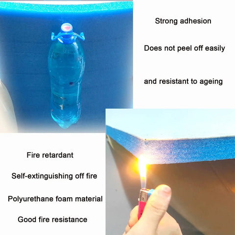 Top Shelf Blue Acoustic Foam Panels Rock Solid Soundproof Pads With Easy Self Adhesive Install block room echo and reverb with fire resistance.