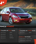Red Nissan sedan compatible with Beefed Up Valve Cover Kit for 2.5L QR25DE Altima 2013-2018, Rogue 2014-2017, Murano 2016, Pathfinder 2014