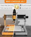 Comparison of Cool Glomora 2Pcs Aluminum Tiger Claw Side Clamps For 3018 Pro Ultra CNC Machine with workspace layout.