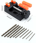 Mini Drill Press For Home Shop Precision Benchtop Drilling Machine with CNC 795 Motor, B10 Chuck, metal vise, and drill bit set