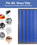 Heavy Duty 100 Drawer Parts Storage Cabinet With Alloy Steel Frame And Thick ABS Drawers For Nuts And Bolts Anti Slip Stops Garage Organizer