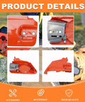 Chain Brake Side Clutch Cover Kit For Echo CS 370 400 420ES Chainsaws with sprocket guard and bar nuts.