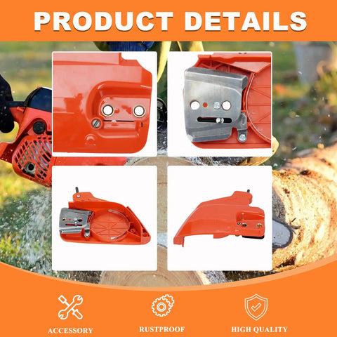 Chain Brake Side Clutch Cover Kit For Echo CS 370 400 420ES Chainsaws with sprocket guard and bar nuts.