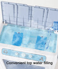 Portable Swamp Cooler With Three Speed Settings And Deep Water Tank Cooling Pad For Home Or Patio Use with top water filling.