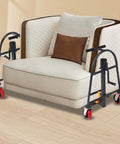 Heavy Duty Furniture Mover Dolly With 1100 Lbs Capacity Easy Glide Industrial Moving Platform under a sofa, showcasing sturdy handles and casters.