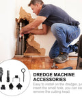 Man using the Seven Piece Drain Cleaning Cable Kit Features Heavy Duty Black Steel Cutters That Tear Through Stubborn Pipe Clogs Quick Across Kitchens Baths And Showers Slips Easily Into Your Go To Cordless Drill.