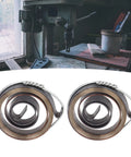 Two Pack Drill Press Quill Feed Return Coil Spring, Premium Durable Spring Steel, 8mm Width, 35mm Outer Diameter, in workshop