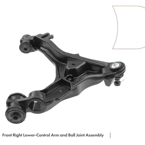Ford Front Left And Front Right Lower Suspension Control Arm Assembly Kit 2 Pieces With Bushing And Mounting Hardware For Navigator Expedition F150 Heritage F250 F250HD And F150 Models Ready To Install