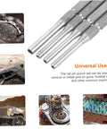 Pro Grade 4-Piece Pin Punch Set for Watch and Jewelry Repair shown with stainless steel tools and universal usage examples.