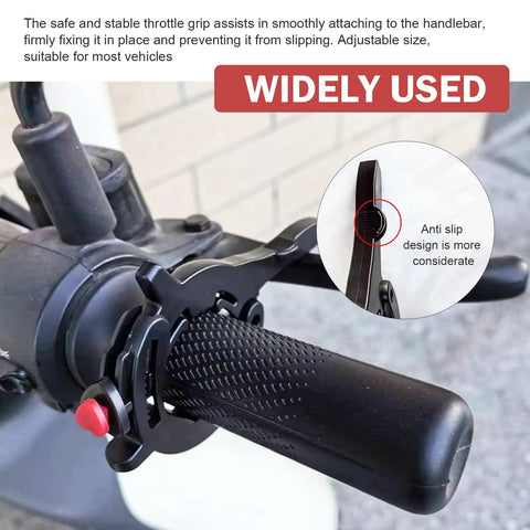 Universal Motorcycle Cruise Control Throttle Lock With Quick Release Thumb Twist Anti Skid Rustproof Handlebar Booster Clamp on grip.