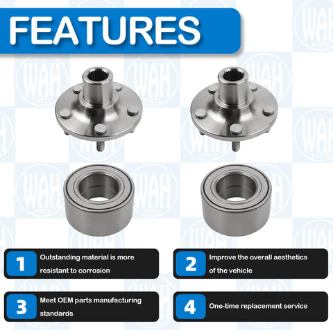 Two Pack Front Wheel Hub And Bearing Kit For Ford Focus 2012 2018 And Ford C Max 2013 2018 2.0L L4 Hub And Bearing Assembly