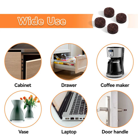 Small Cabinet Door Pads With Sticky Self Adhesive Backing Three Eighths Inch Diameter Five Millimeter Thick Brown 100 Pack for various uses