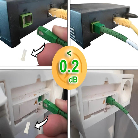 Connection process of Heavy Duty Beast Grade Sca To Sca Singlemode Fiber Optic Cable Simplex Patch Cord LSZH rated jacket.