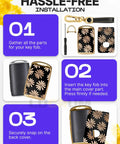 Installation steps for Mazda Key Fob Cover And Leather Keychain TPU Keyfob Case For 3 Button And 6 Button Fobs Fits CX5 CX9 2019-2025