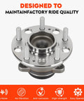 Bolt-On Rear Wheel Hub Bearing Assembly For Hyundai Sonata 2015-2019 Tucson 2016-2019 Veloster N 2019 Optima 2016-2020 Sportage 2017-2020 Cadenza 2017-2020 5-Lug With ABS Replacement 512553 2 Piece Set, front view