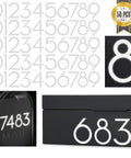 2 Inch Reflective Mailbox Numbers Sticker Set, 5 Packs of 0 Through 9, Waterproof Vinyl Self Adhesive for signs and addresses