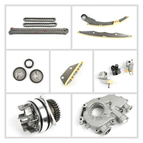 Premium Timing Chain Kit With Water And Oil Pump Perfect Fit For Nissan Frontier Pathfinder Xterra 4.0L V6 Engine 2005-2010 Durable Alloy Build, chains and pump parts