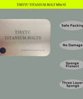Packaging for Titanium M5x10 Bolts 12 Pack Burnt Blue PVD Coated T25 Screws For Bike Disc Brakes And MTB Maintenance