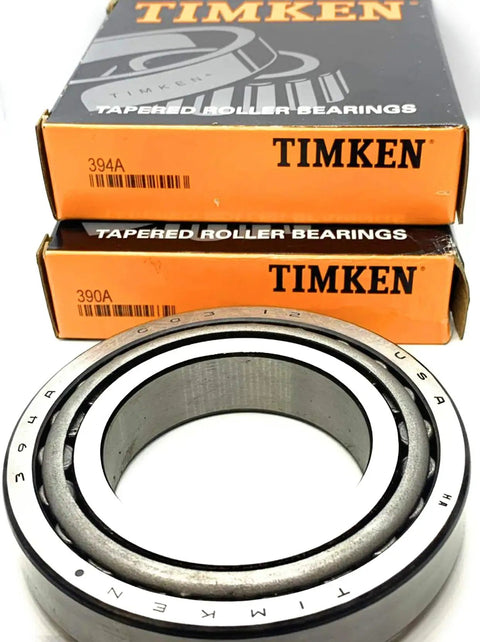 Beefy 390A/394A Cone And Cup Tapered Roller Bearing Set, 2.5 x 4.3307 x 0.8661 Inch, Single Row, Heavy Duty Replacement For Automotive