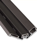Heavy Duty Continuous Geared Door Hinge In Dark Bronze Anodized Aluminum Full Surface 83 Inch Center Pivot Tamperproof For Storefront Doors
